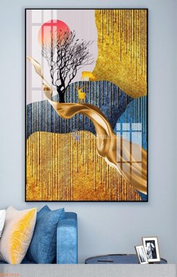 Tải file File tranh hiện đại pha lê gương KF93518 (PSD) cho in ấn quảng cáo