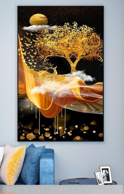 File gốc File tranh hiện đại pha lê gương KF93538 (PNG) không nền chất lượng