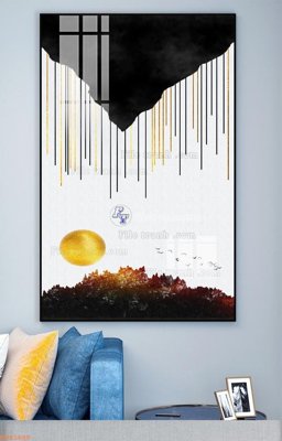 File ảnh File tranh hiện đại pha lê gương KF93600 (gốc) in Hiflex