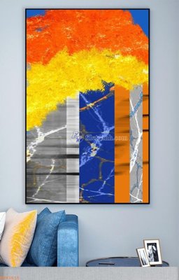 File in trần File tranh hiện đại pha lê gương KF93615 (file gốc) phong thủy