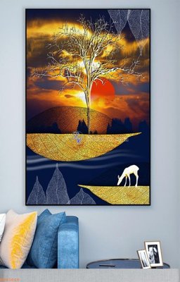 File gốc File tranh hiện đại pha lê gương KF93666 (PNG) nền trong suốt