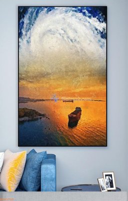 File in trần File tranh hiện đại pha lê gương KF93705 (file gốc) phong thủy