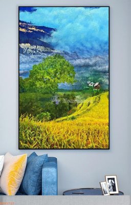 File gốc File tranh hiện đại pha lê gương KF93723 (phong cách) châu Âu