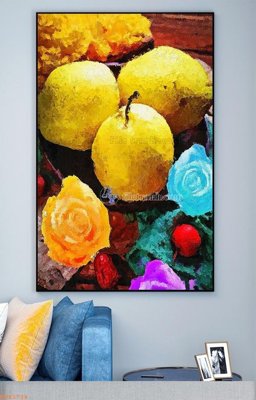 Ảnh gốc file in lụa File tranh hiện đại pha lê gương KF93734 chi tiết