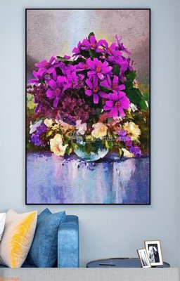 Cung cấp file tranh gốc File tranh hiện đại pha lê gương KF93828 độc quyền