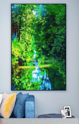 File tranh File tranh hiện đại pha lê gương KF93843 (bản gốc) treo quán cafe