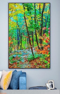 File gốc in mica File tranh hiện đại pha lê gương KF93854 chất lượng