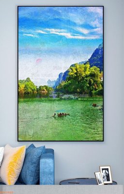 File gốc File tranh hiện đại pha lê gương KF93885 (in mica) làm bảng hiệu