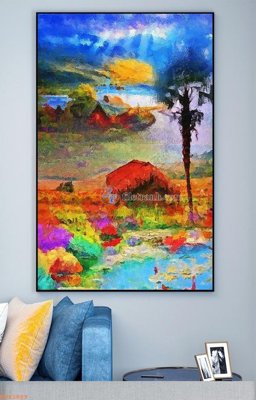 File gốc in ấn File tranh hiện đại pha lê gương KF93889 độ phân giải cao