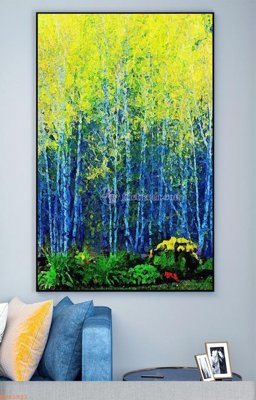 Ảnh gốc file in lụa File tranh hiện đại pha lê gương KF93921 chi tiết