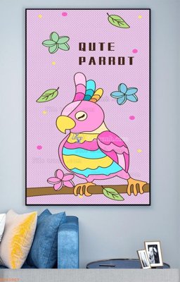 File gốc File tranh hiện đại pha lê gương KF93967 (PNG) không nền chất lượng