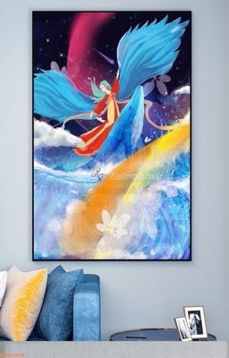 File gốc File tranh hiện đại pha lê gương KF93999 (in tráng gương) ốp tường