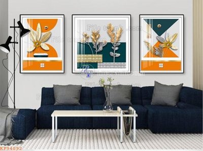 File PSD File tranh hiện đại pha lê gương KF94092 (gốc) nhiều lớp (multi-layer)