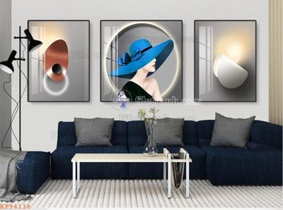 Chi tiết file gốc File tranh hiện đại pha lê gương KF94118 (cho in tráng gương)