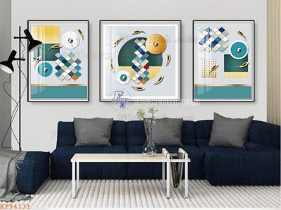 File tranh File tranh hiện đại pha lê gương KF94131 (bản gốc) treo tường