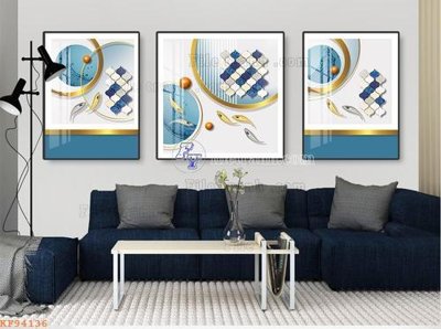 File in trần File tranh hiện đại pha lê gương KF94136 (bản gốc) 5D