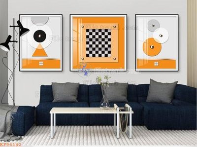 Download file gốc File tranh hiện đại pha lê gương KF94142 (in lụa) tranh 3D