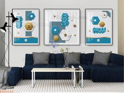 File in ấn File tranh hiện đại pha lê gương KF94152 chuyên nghiệp