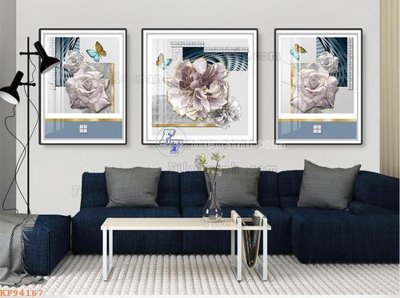 Tải file File tranh hiện đại pha lê gương KF94167 (gốc) in tranh tráng gương