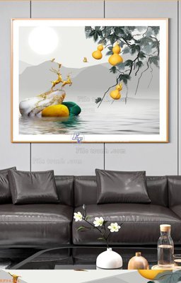 File PSD File tranh hiện đại pha lê gương KF94244 (bản gốc) cho nhà in