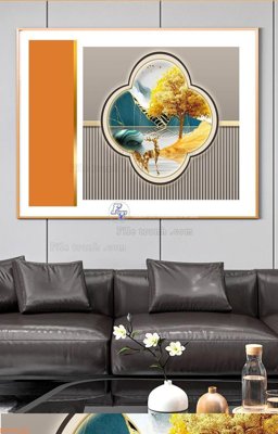 File gốc File tranh hiện đại pha lê gương KF94252 (trang trí) phòng làm việc