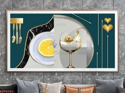 File gốc File tranh hiện đại pha lê gương KF94281 (in mica) làm quà tặng