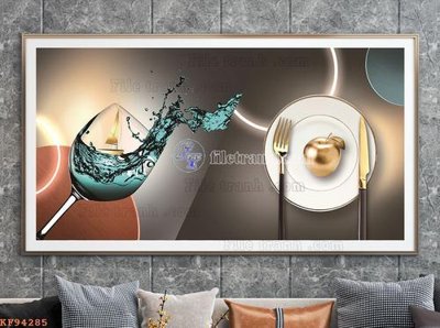 File gốc File tranh hiện đại pha lê gương KF94285 (in 3D) cho trang trí