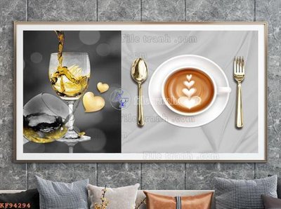 Tải file tranh gốc File tranh hiện đại pha lê gương KF94294 chất lượng cao