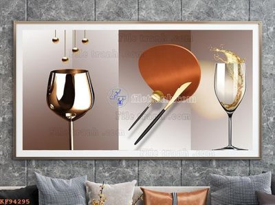 File in trần File tranh hiện đại pha lê gương KF94295 (bản gốc 3D) sống động