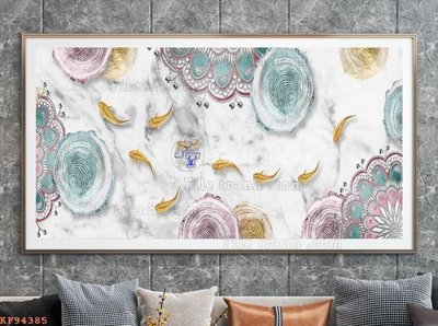 File tranh gốc File tranh hiện đại pha lê gương KF94385 chủ đề hiện đại