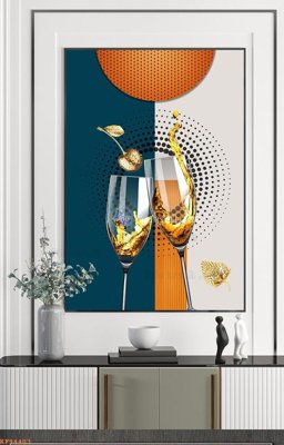 File tranh gốc File tranh hiện đại pha lê gương KF94403 (bản quyền) độc đáo