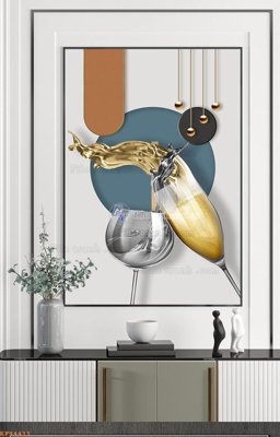 Download file gốc File tranh hiện đại pha lê gương KF94411 (in mica) trang trí