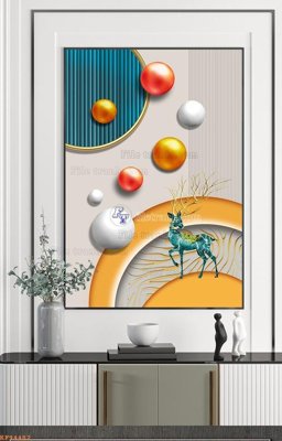 Download file gốc File tranh hiện đại pha lê gương KF94482 (in mica) 3D