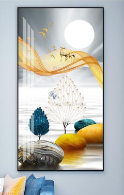 File gốc in ấn File tranh hiện đại pha lê gương KF94618 (sẵn sàng tải về)