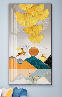 File tranh quảng cáo File tranh hiện đại pha lê gương KF94622 (file gốc) chuyên nghiệp