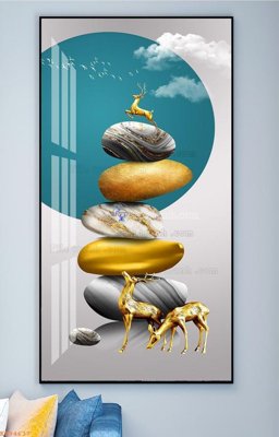 File in mica File tranh hiện đại pha lê gương KF94637 (bản gốc) siêu trong