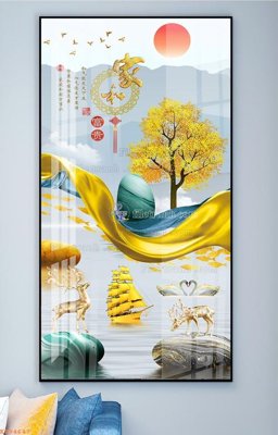 Download file File tranh hiện đại pha lê gương KF94647 (gốc) in mica đèn LED