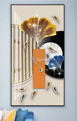 File gốc File tranh hiện đại pha lê gương KF94681 (in lụa) tranh mã đáo