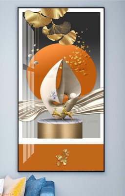 File tranh in trần File tranh hiện đại pha lê gương KF94719 (ảnh gốc siêu nét)