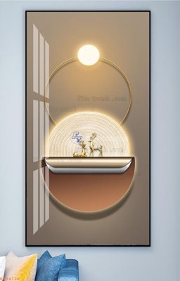 File tranh File tranh hiện đại pha lê gương KF94720 (gốc) chủ đề con người