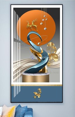 File gốc File tranh hiện đại pha lê gương KF94774 (phiên bản chuẩn) để in ấn