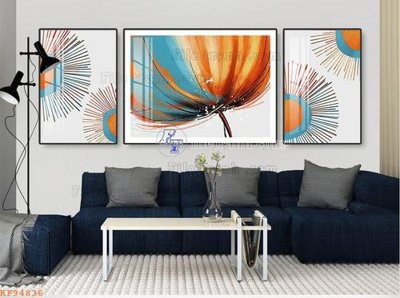 File in trần File tranh hiện đại pha lê gương KF94836 (bản gốc 3D) sống động