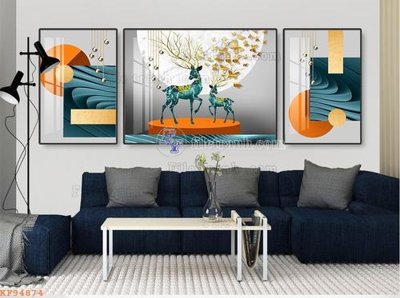 File in lụa File tranh hiện đại pha lê gương KF94874 (hoa văn) File tranh hiện đại pha lê gương KF94874