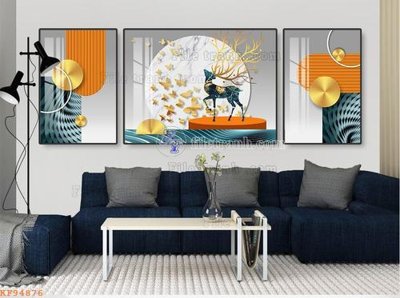 File in ấn File tranh hiện đại pha lê gương KF94876 (bản gốc) chất lượng cao