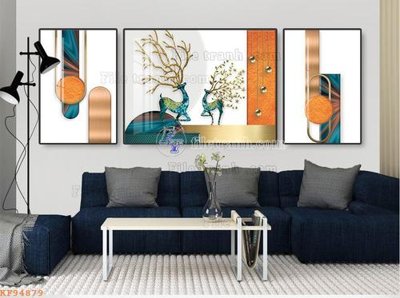 File tranh in tráng gương File tranh hiện đại pha lê gương KF94879 (siêu nét)