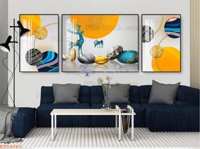 File gốc File tranh hiện đại pha lê gương KF94883 (in lụa) chi tiết cao