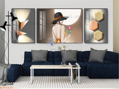 File gốc File tranh hiện đại pha lê gương KF94925 (ảnh chi tiết) để in ấn