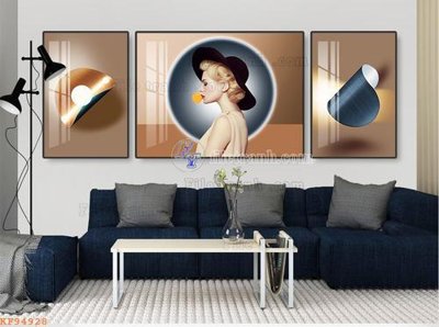 Download file gốc File tranh hiện đại pha lê gương KF94928 (in mica) trang trí