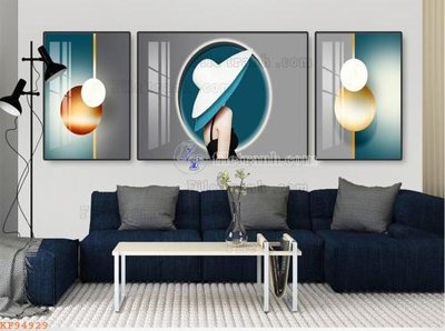 Ảnh gốc File tranh hiện đại pha lê gương KF94929 (độ nét cao) in mica