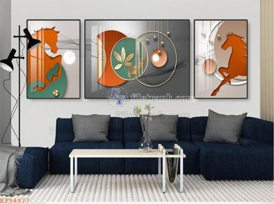 Ảnh gốc File tranh hiện đại pha lê gương KF94977 (nét căng) in mica